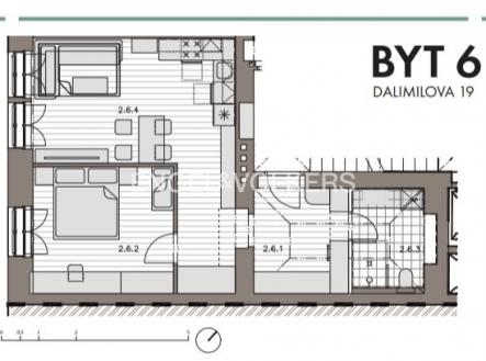Prodej bytu, 2+kk, 55 m²