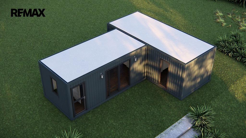 Modulární dům o obytné ploše 39 m2 do tvaru "L"