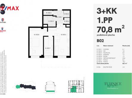 Prodej bytu, 3+kk, 70 m²