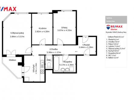 Prodej bytu, 3+1, 83 m²