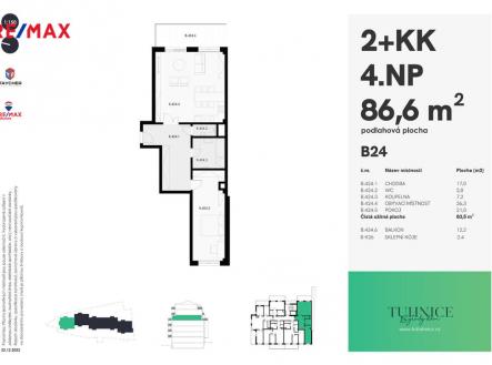 Prodej bytu, 2+kk, 86 m²