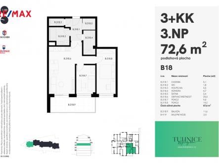 Prodej bytu, 3+kk, 72 m²