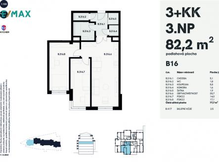 Prodej bytu, 3+kk, 82 m²