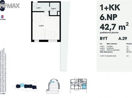 Prodej bytu, 1+kk, 42 m²