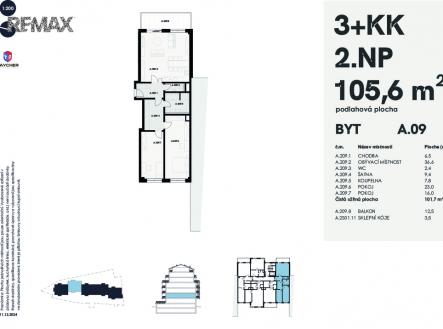 Prodej bytu, 3+kk, 105 m²