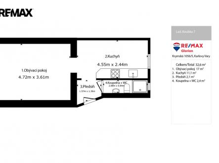 Prodej bytu, 1+1, 53 m²