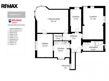 Prodej bytu, 4+1, 87 m²