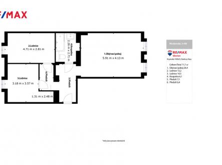 Prodej bytu, 3+kk, 72 m²