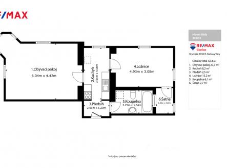 Prodej bytu, 2+1, 56 m²