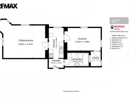 Prodej bytu, 2+1, 56 m²
