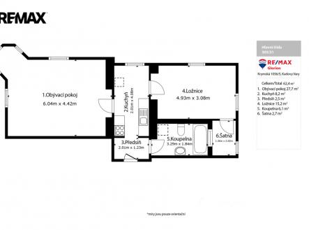 Prodej bytu, 2+1, 56 m²