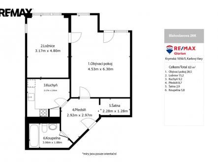 Prodej bytu, 2+1, 66 m²