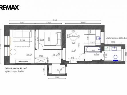 Prodej bytu, 2+kk, 44 m²