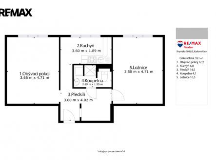 Prodej bytu, 2+1, 54 m²