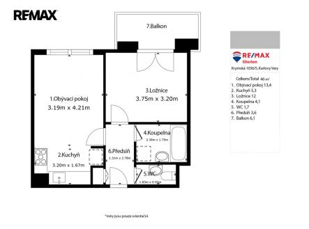 Prodej bytu, 2+kk, 48 m²