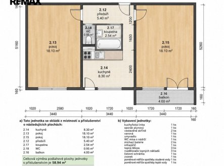 Prodej bytu, 2+1, 59 m²