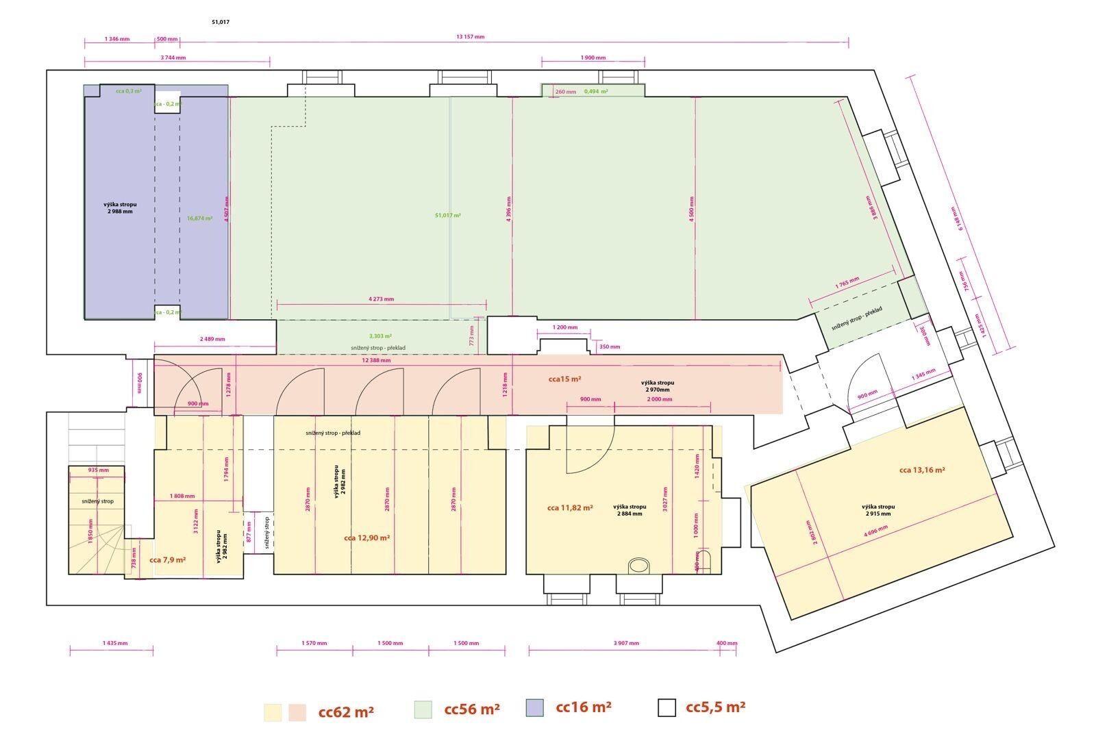 Komerční prostor 71, 62 m2, ul. Moravská