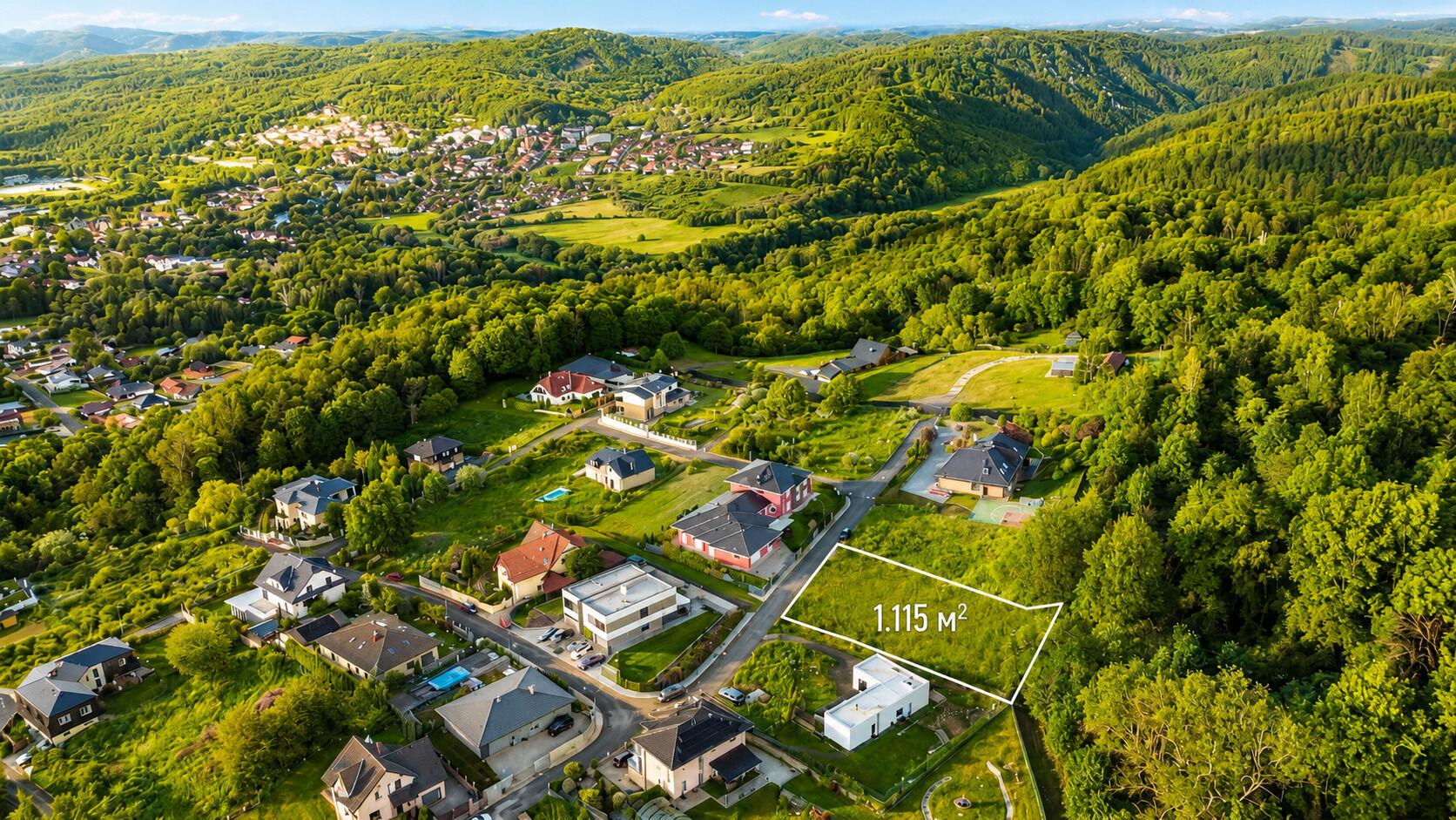 Stavební pozemek 1.115 m², Jenišov, Pod Rohem