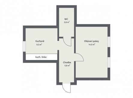 Prodej bytu, 1+1, 34 m²