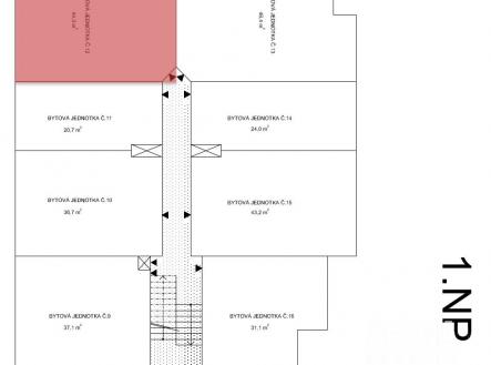 Prodej bytu, 1+1, 44 m²