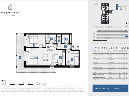 Prodej bytu, 3+kk, 72 m²