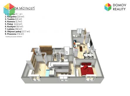 Prodej bytu, 4+1, 71 m²