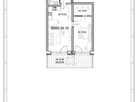 Pronájem bytu, 2+kk, 54 m²