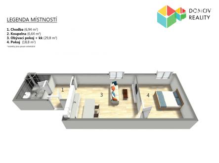 Prodej bytu, 2+kk, 64 m²