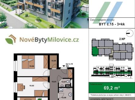 Prodej bytu, 3+kk, 72 m²