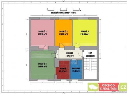 Pronájem - kanceláře, 78 m²