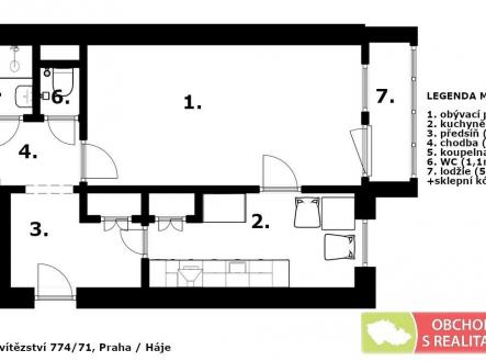 Prodej bytu, 1+1, 46 m²