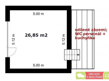 Pronájem obchodní prostor, 27 m²