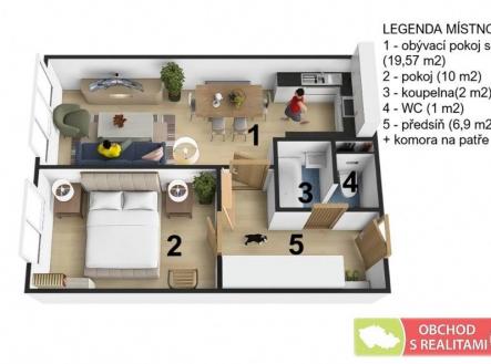 Prodej bytu, 2+kk, 40 m²