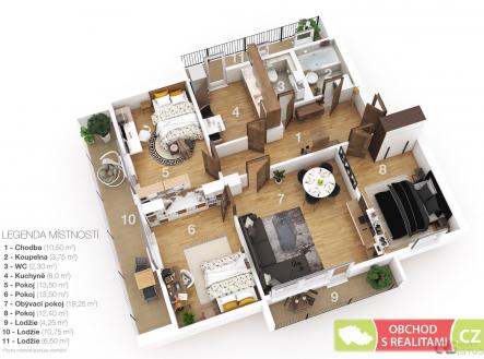 Prodej bytu, 4+1, 86 m²