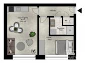 Pronájem bytu, 2+kk, 44 m²