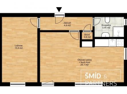 Pronájem bytu, 2+kk, 55 m²