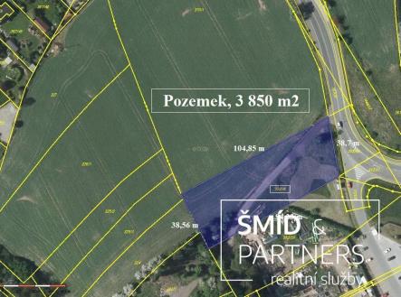 Prodej - pozemek pro komerční výstavbu, 3 850 m²