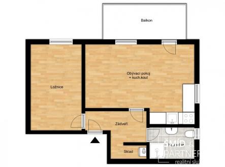 Prodej bytu, 2+kk, 47 m²