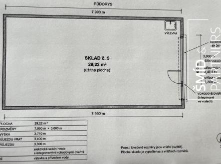 Pronájem skladu, 30 m²
