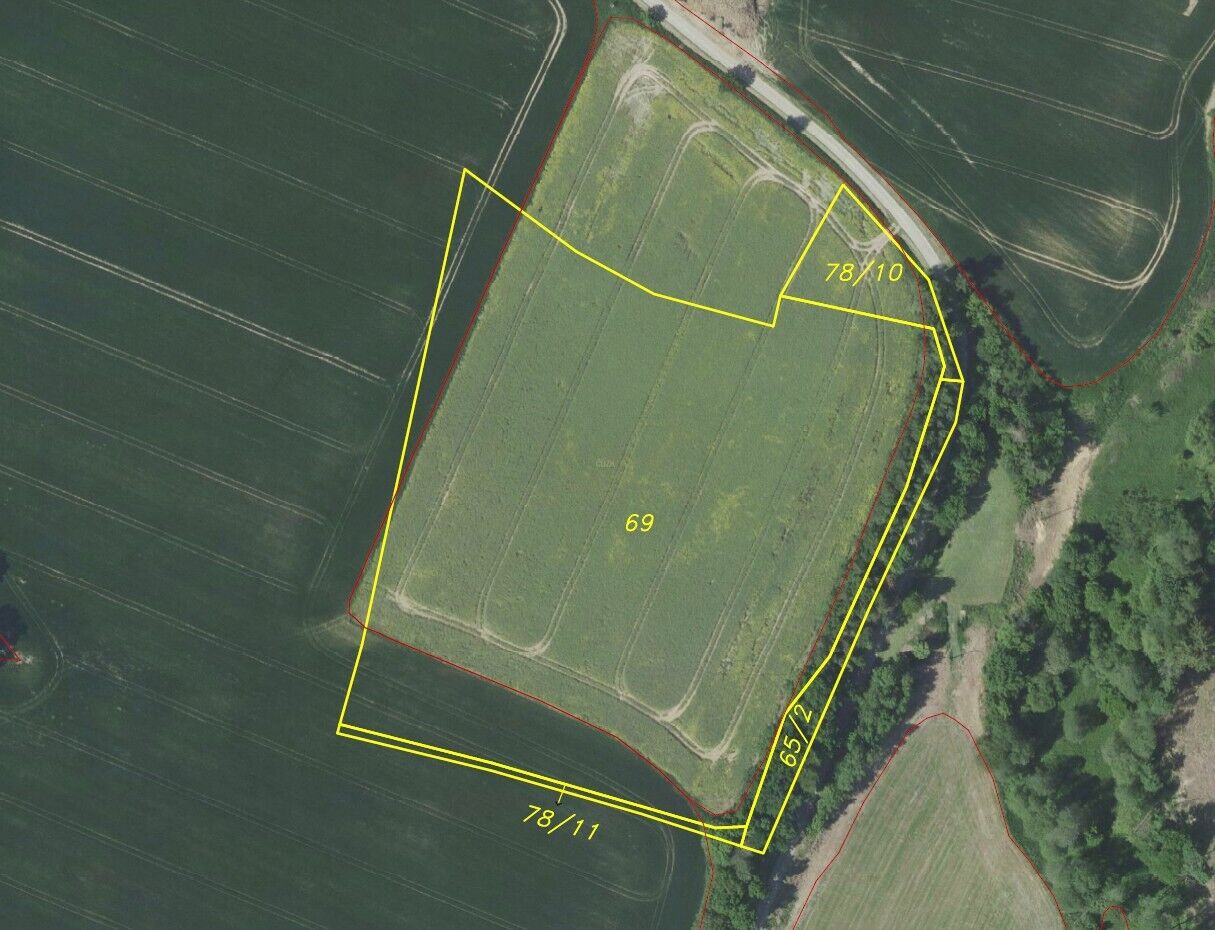 Prodej pozemků Bořkovice, obec Zvěstov, ostatní