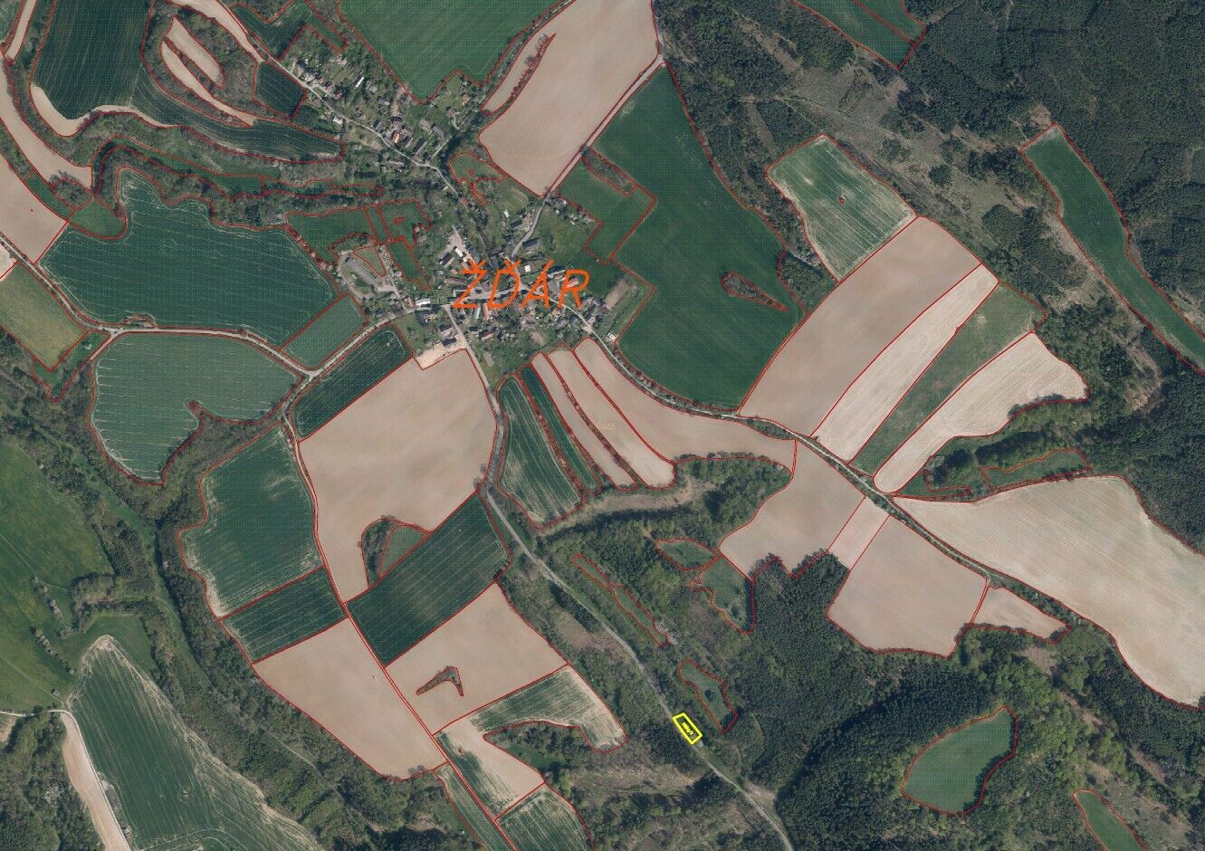 Prodej pozemku k.ú. Žďár v Podbezdězí