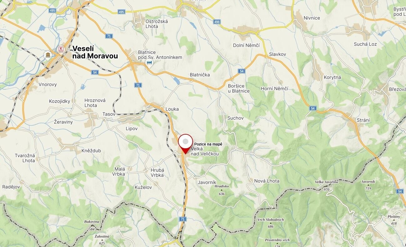 Prodej podílových pozemků Velká nad Veličkou