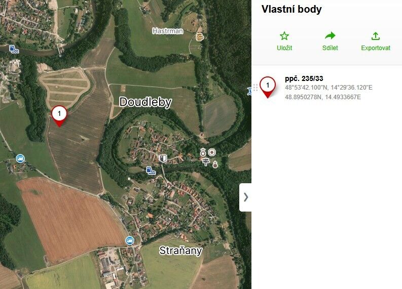 Prodej pozemku Doudleby