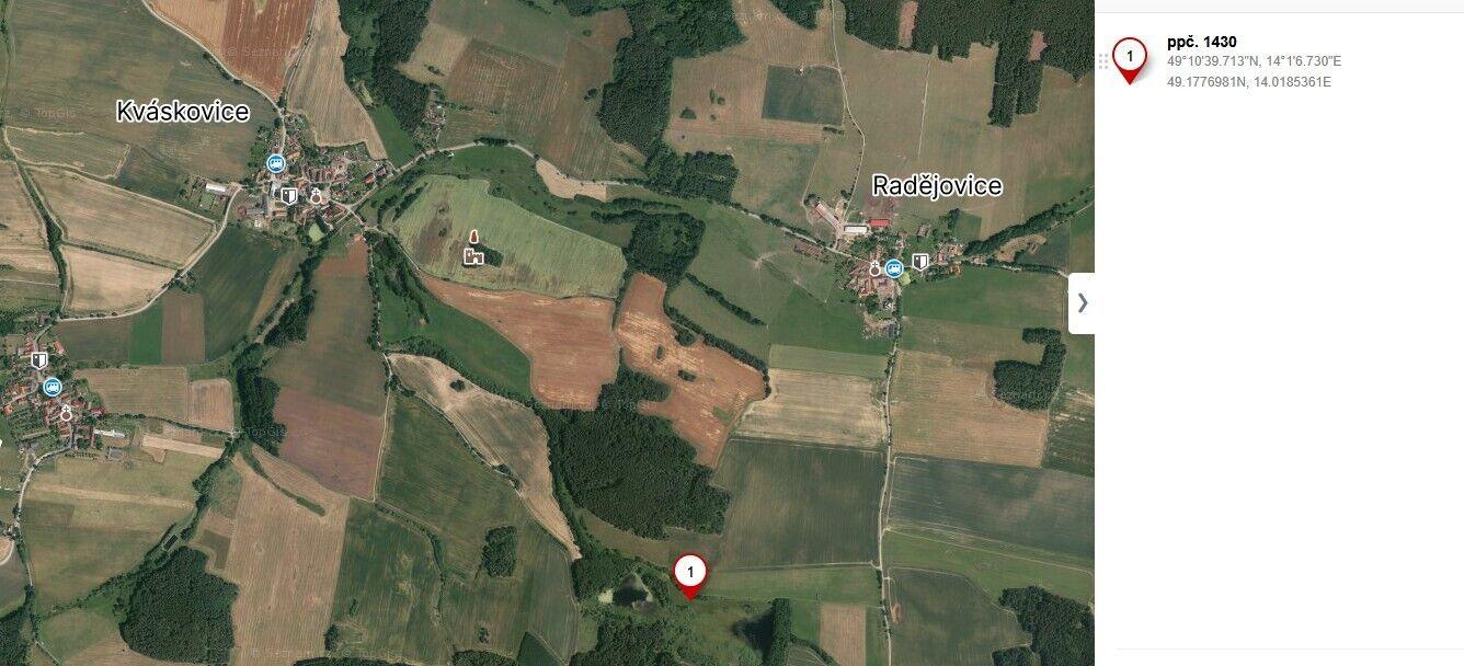 Prodej pozemku Kváskovice