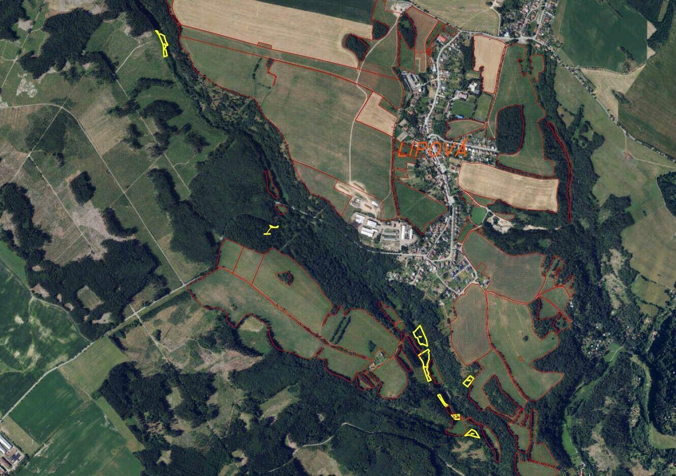 Prodej pozemků Lipová