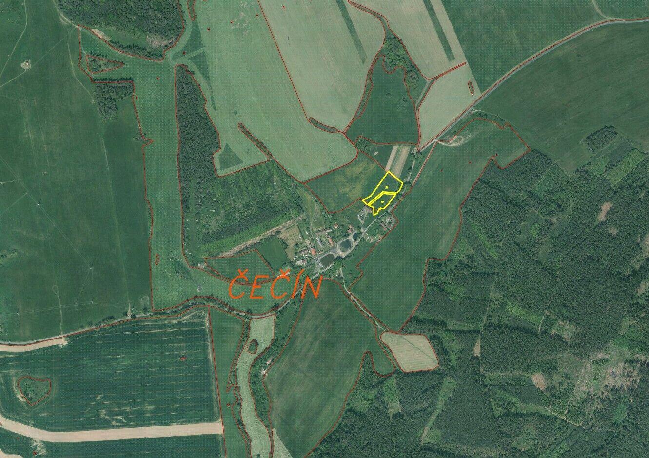 prodej pozemků Čečín