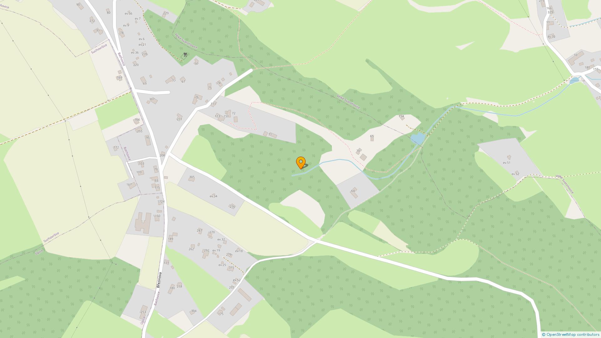 Mapa umístění nemovitosti.