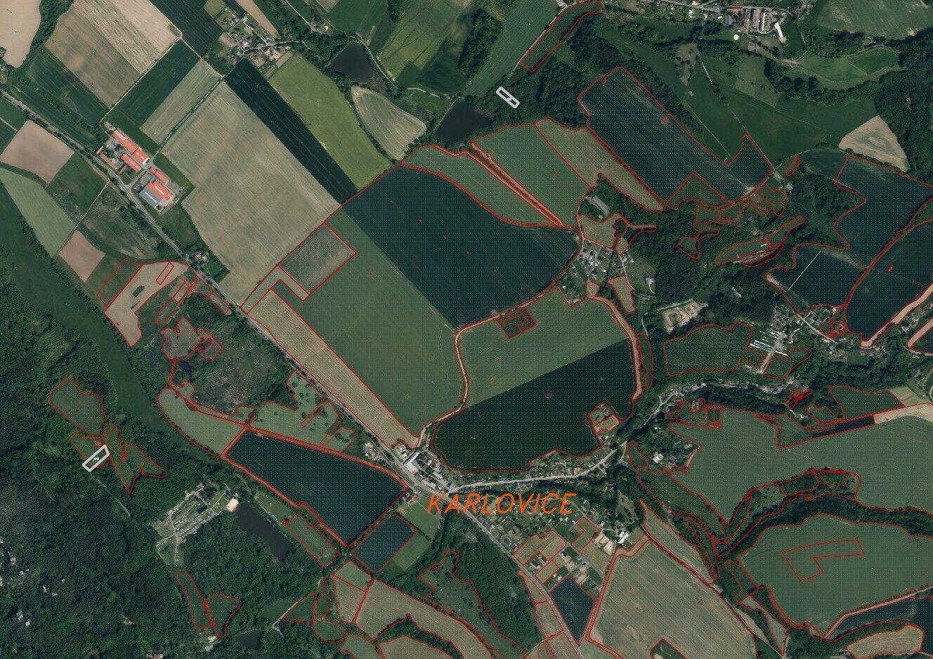 prodej pozemků Karlovice