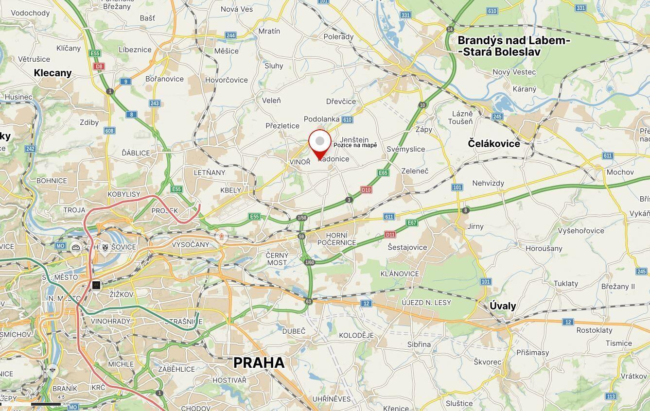 Prodej pozemku Radonice u Prahy, obec Radonice