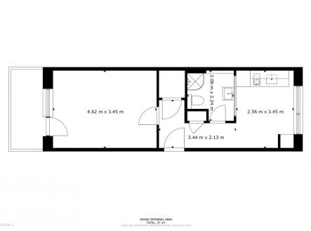 Prodej bytu, 1+1, 39 m²